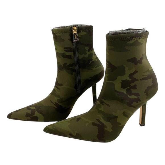 Good American Camouflage Pointed Toe Stiletto Neoprene Zipper Ankle Boot 6.5 NEW - Picture 6 of 8